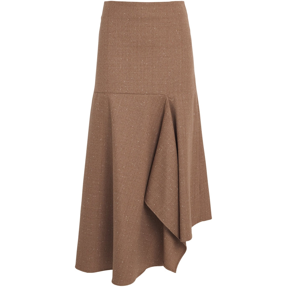 Fabiana Filippi Virgin Wool Asymmetric Midi Skirt