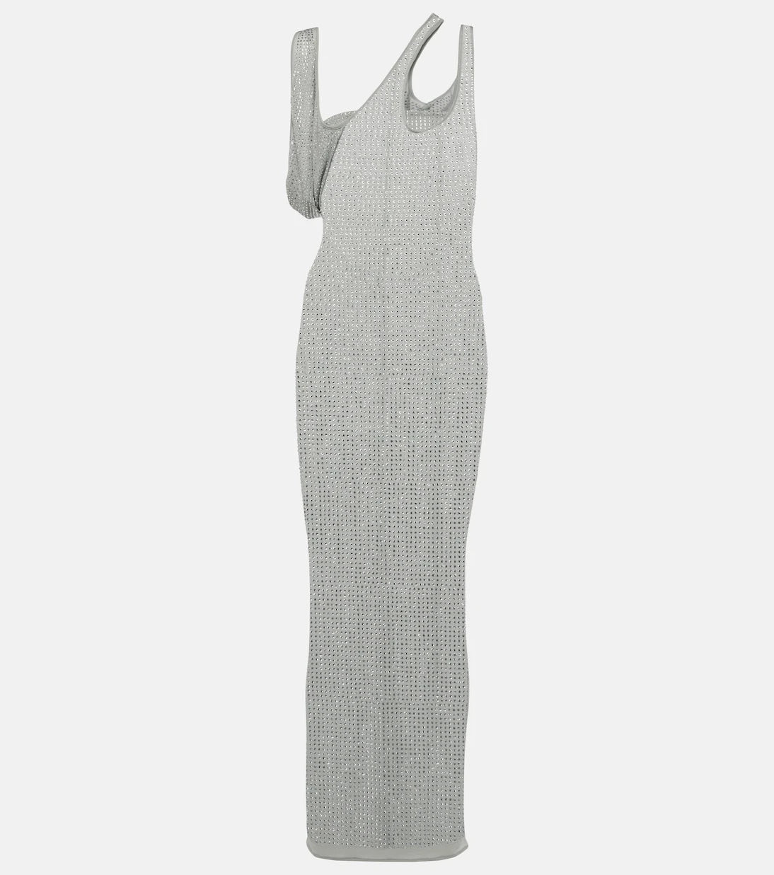 The Attico - Embellished jersey midi dress