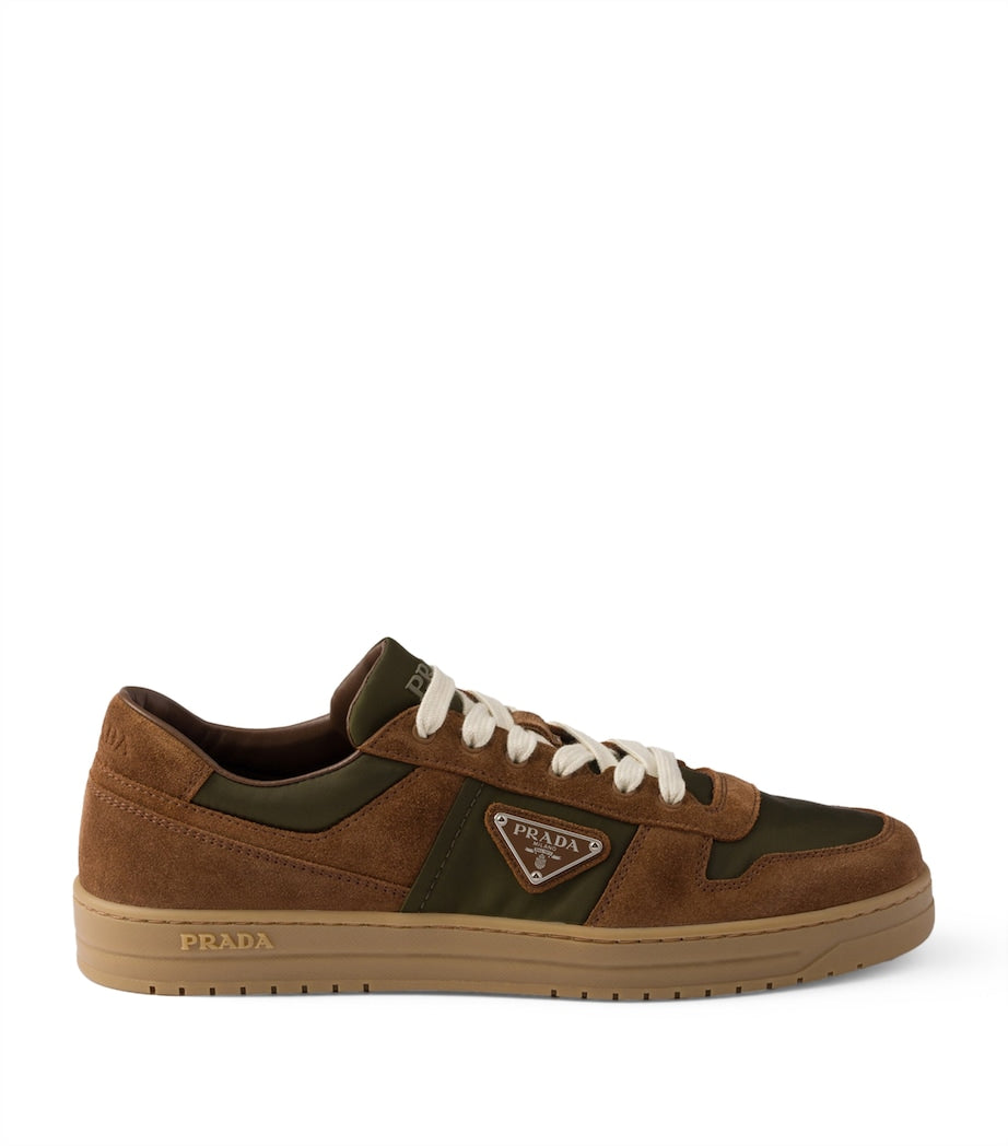 Prada Suede and Re-Nylon Downtown Sneakers