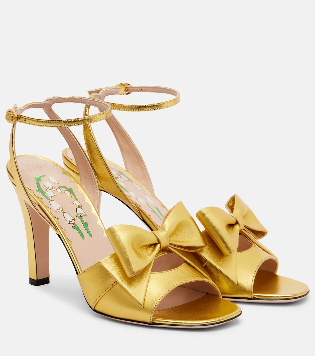 Valentino Garavani - Bowow 95 metallic leather sandals
