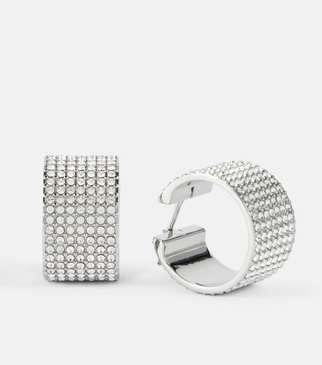 Amina Muaddi - Rih Small embellished hoop earrings