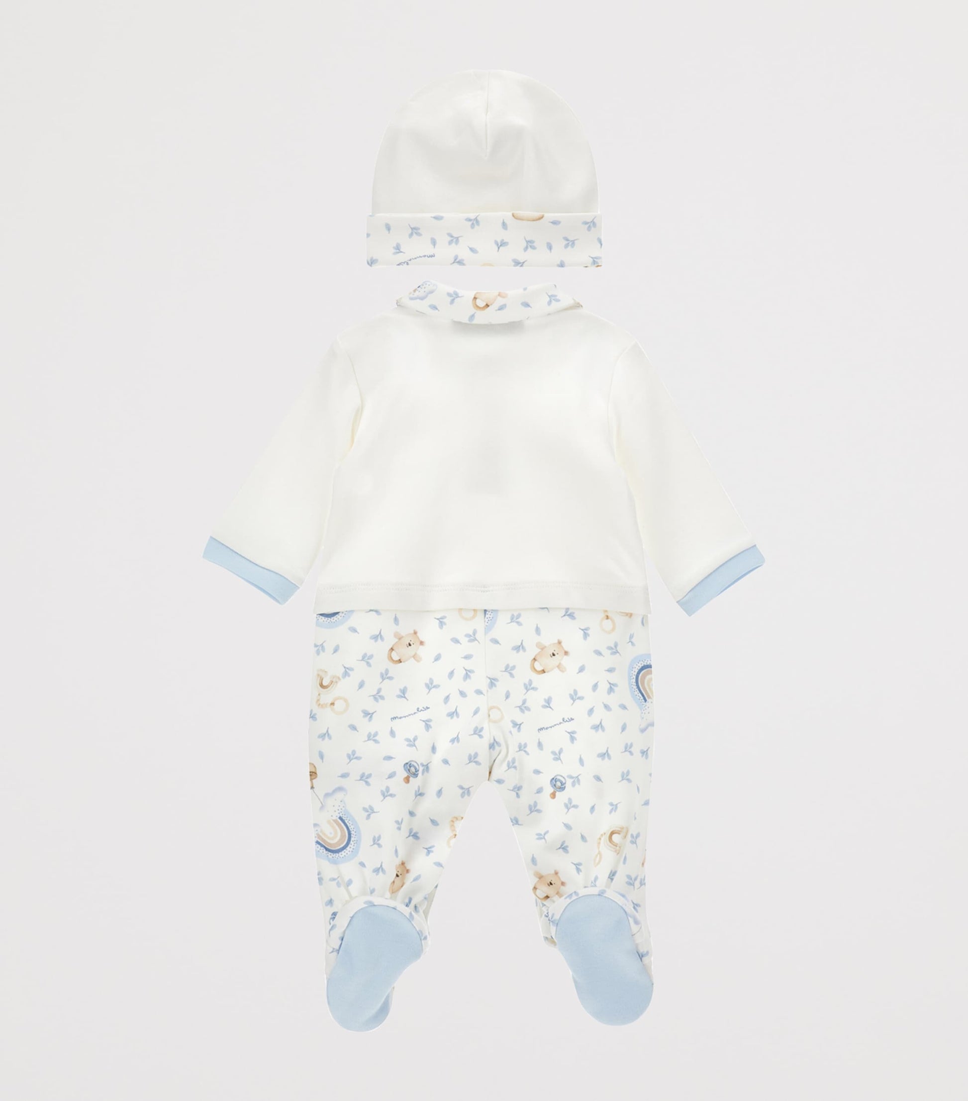 Rainbow Bear Top, Trousers and Hat Set (1-9 Months)