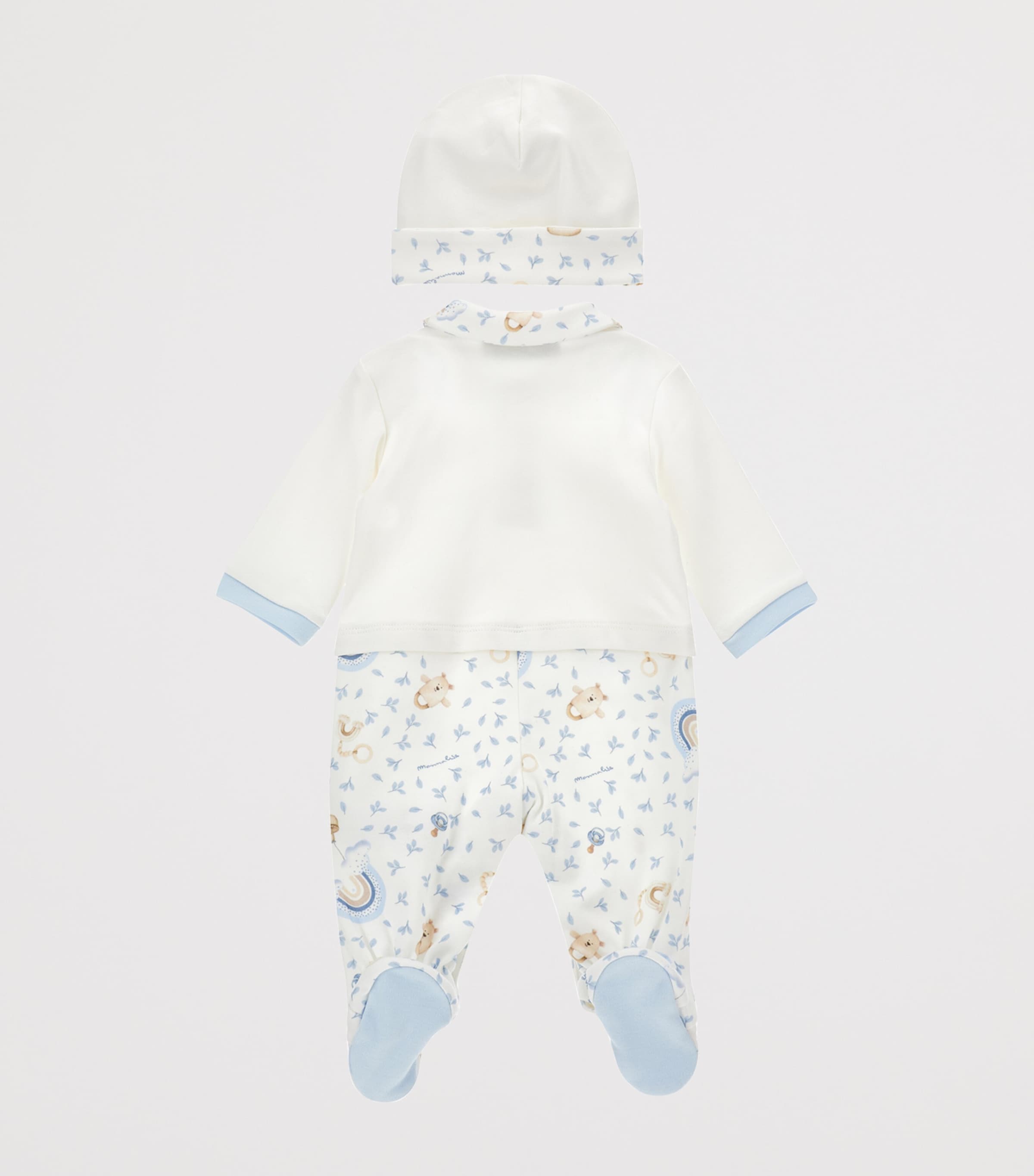 Rainbow Bear Top, Trousers and Hat Set (1-9 Months)