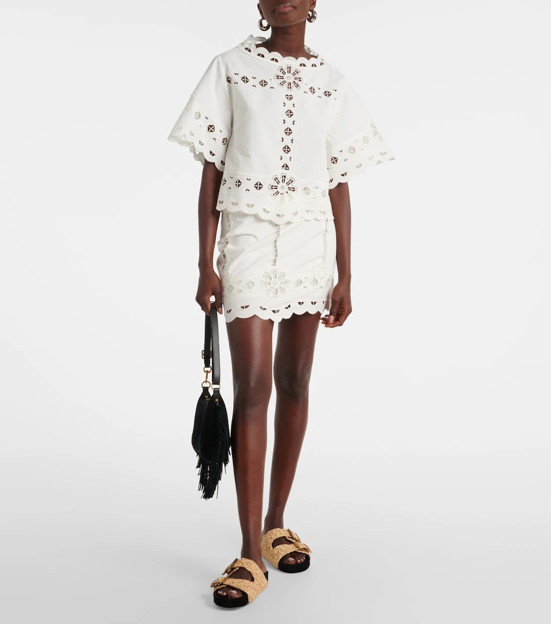 Isabel Marant - Parissa embroidered cotton crop top