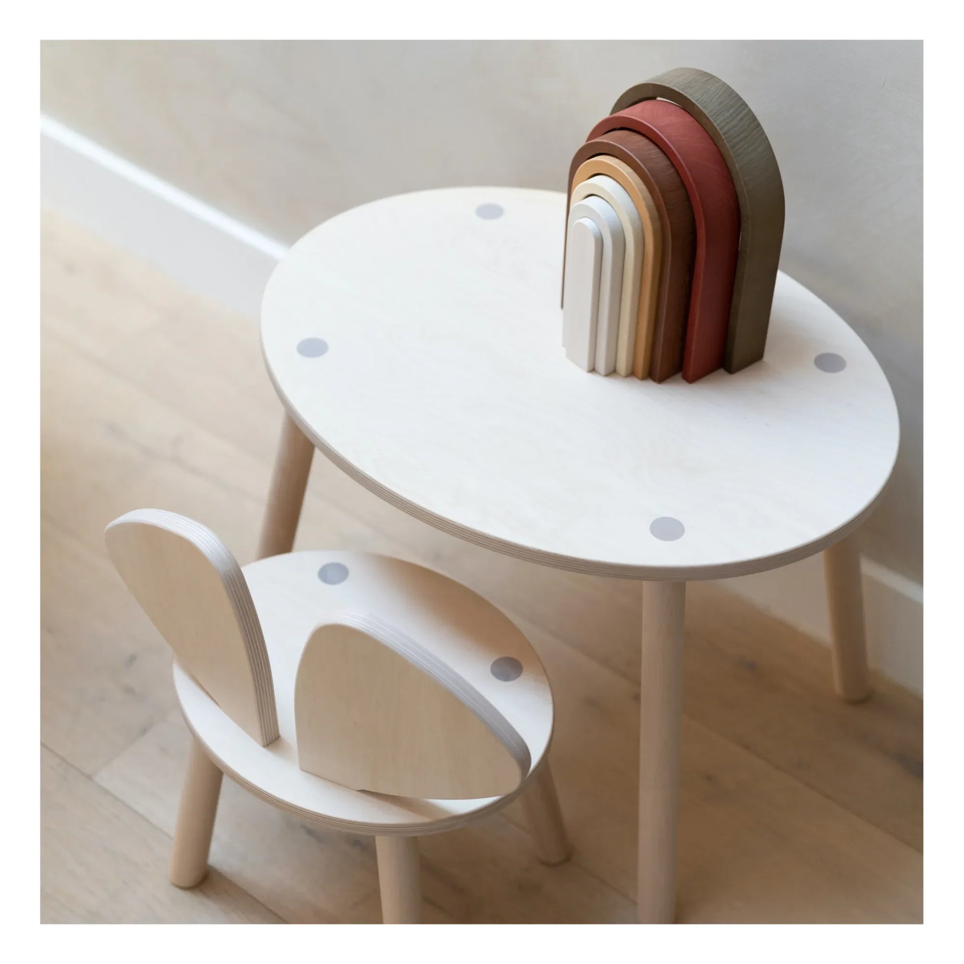 Nofred - Birch Mouse Table and Chair | Bouleau