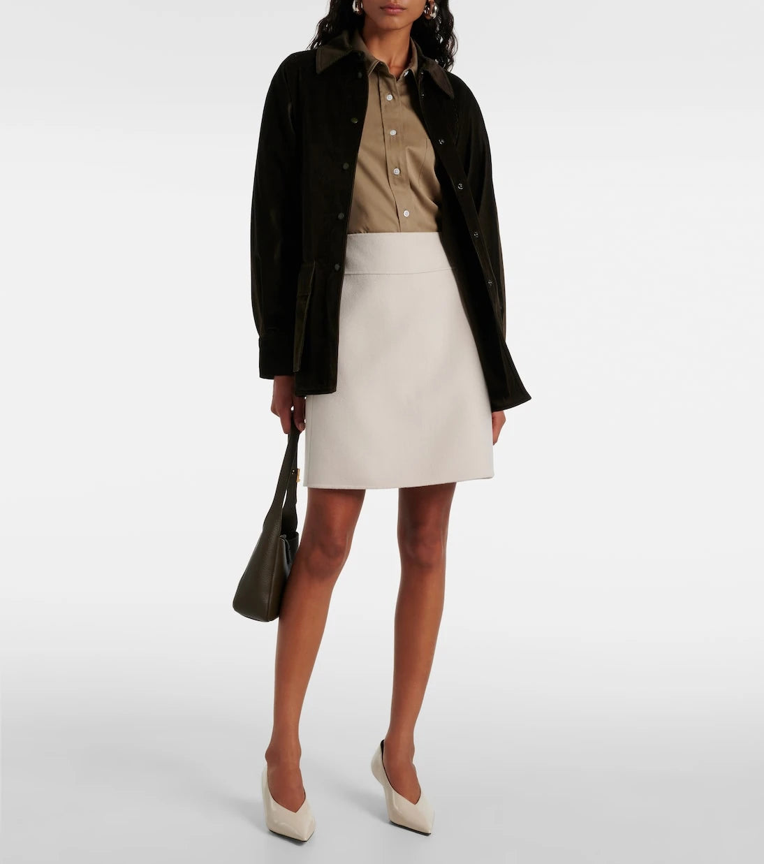 'S Max Mara - تنورة صوف قصيرة