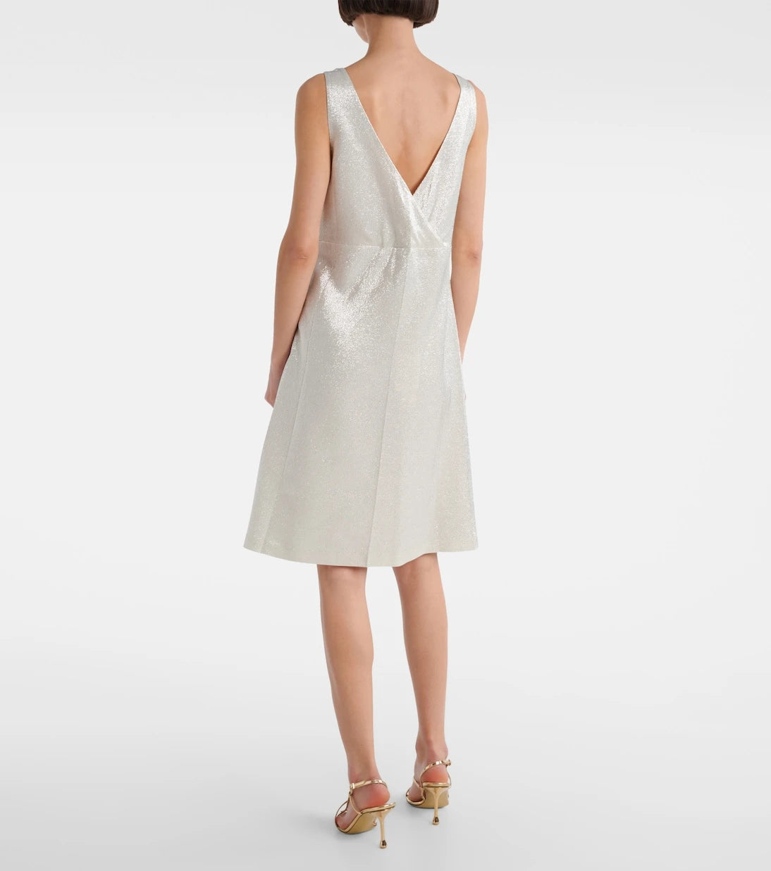 Marc Jacobs - Gabardine and lamé minidress