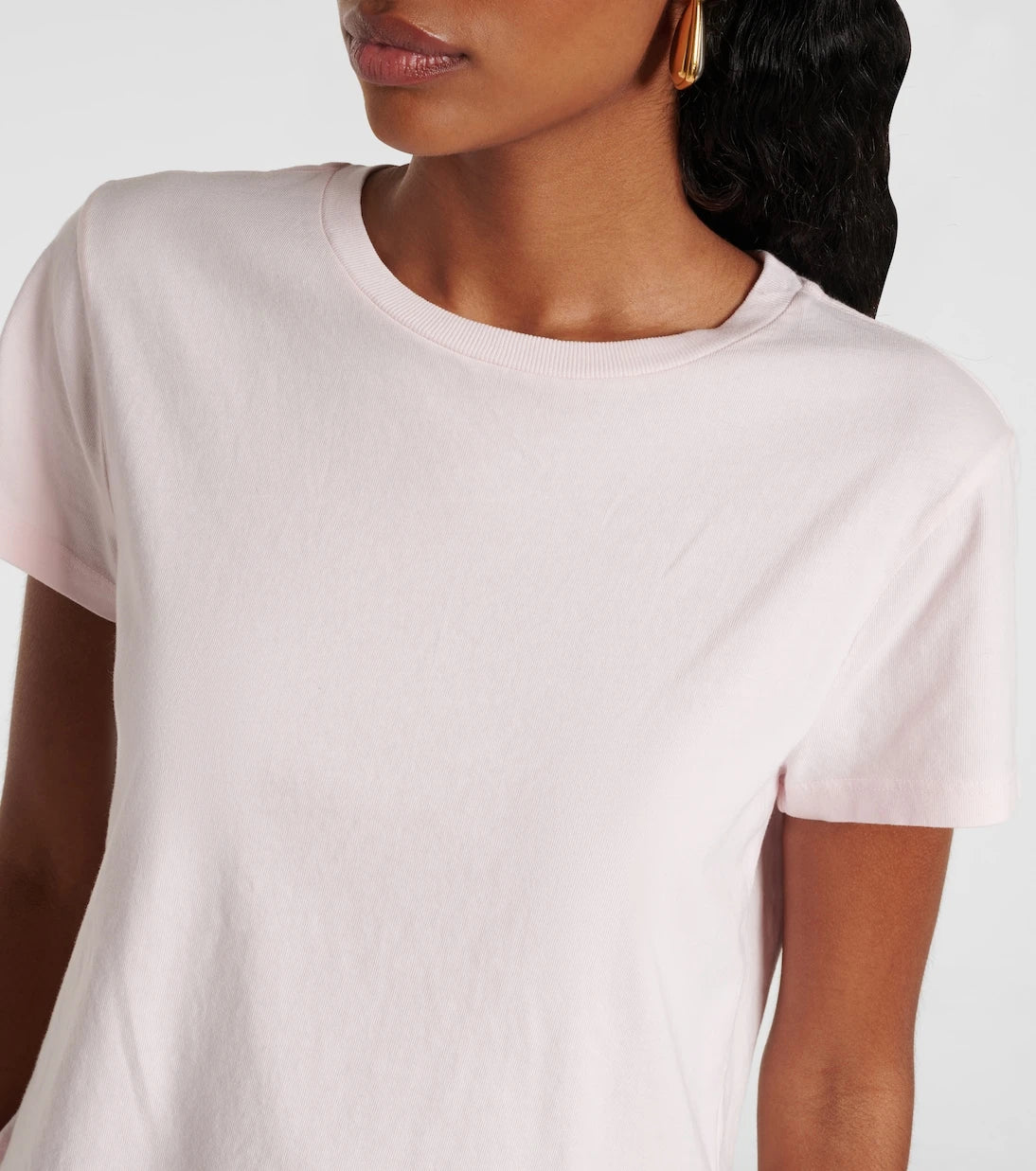 Agolde - Adine Shrunken cotton jersey T-shirt