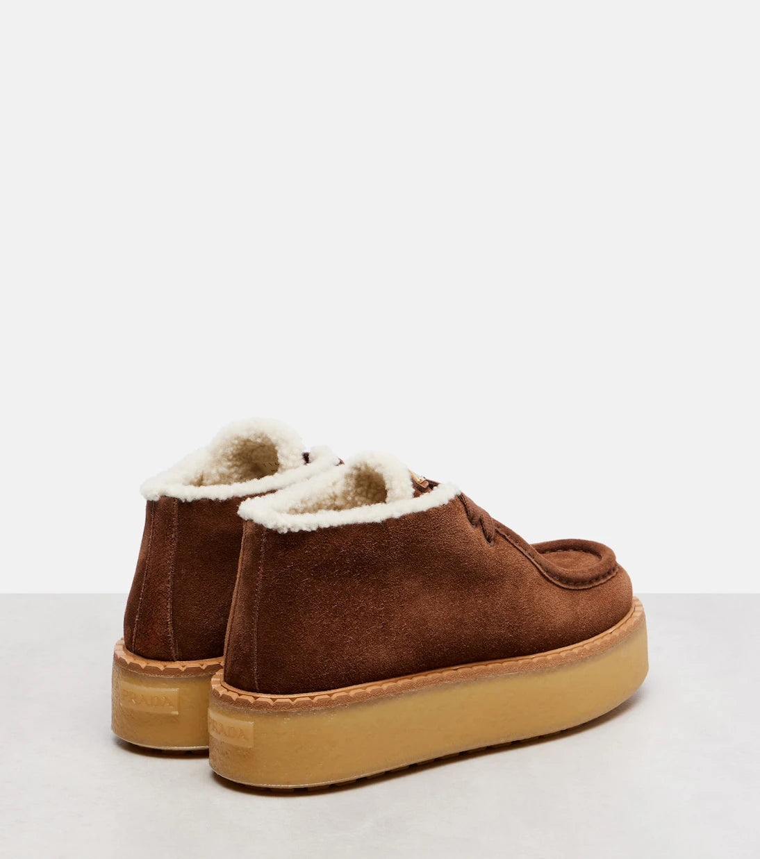 Prada - Suede platform desert boots