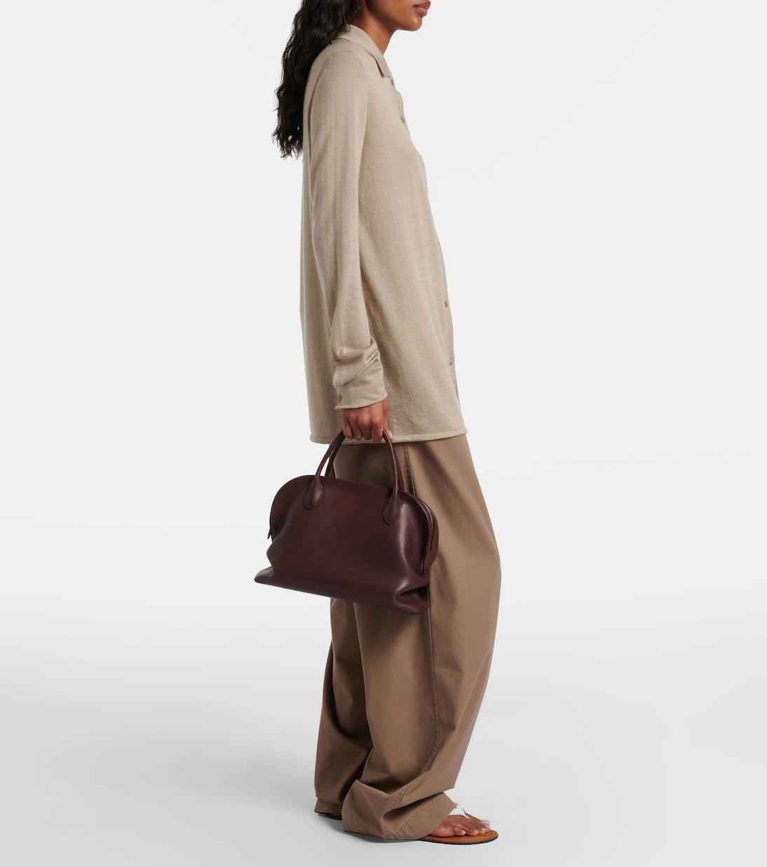 The Row - Agnes 12 leather top-handle bag