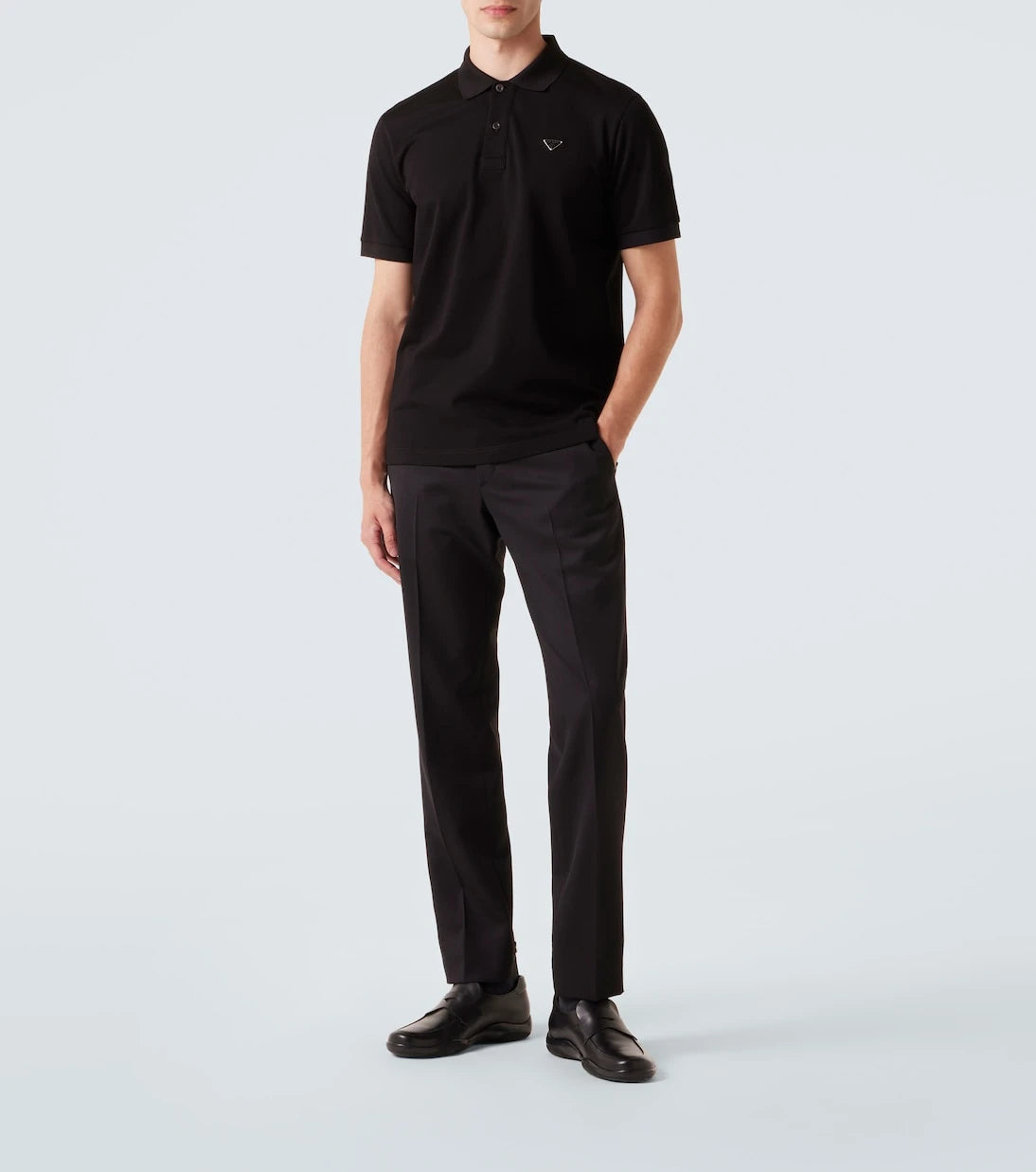 Prada - Logo cotton polo shirt