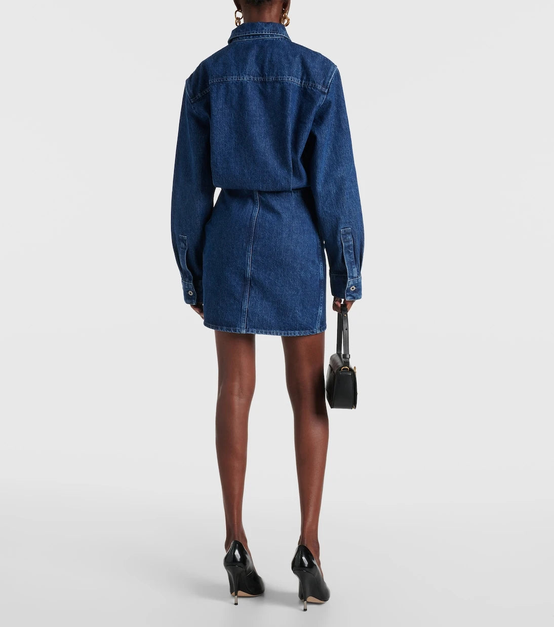 Off-White - Asymmetric denim shirt dress