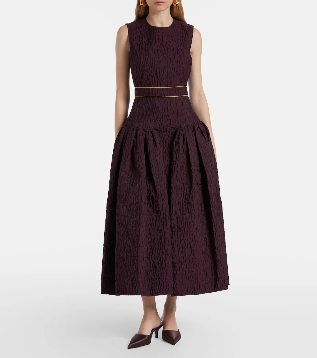 Roksanda - Aya smocked cloque midi dress