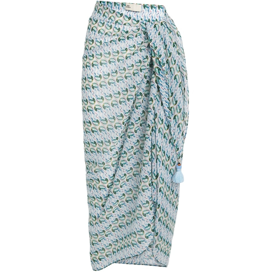 Multi Silk-Cotton Duck Print Pareo