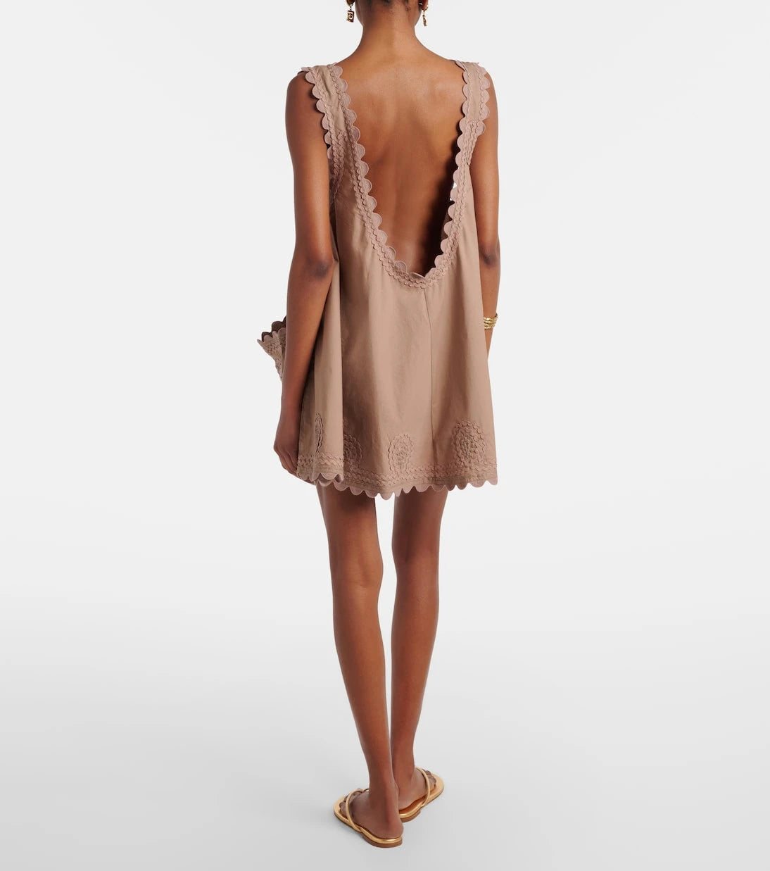 Juliet Dunn - Embroidered cotton minidress