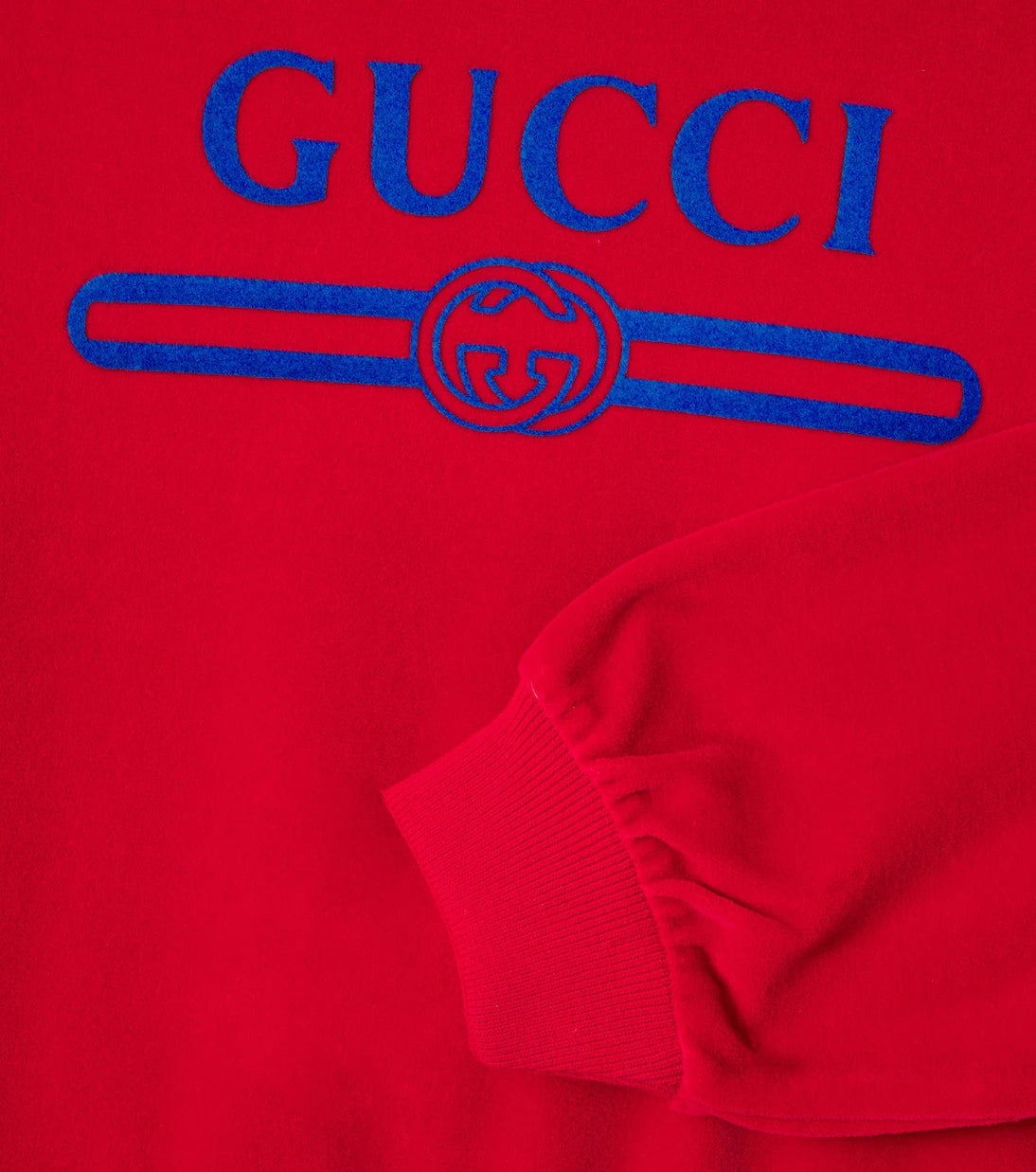Gucci Kids - Logo cotton-blend velvet sweatshirt