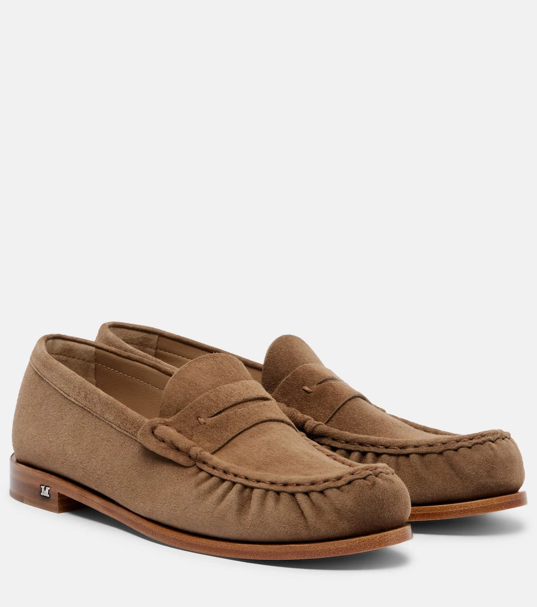 Max Mara - Suede penny lofaers