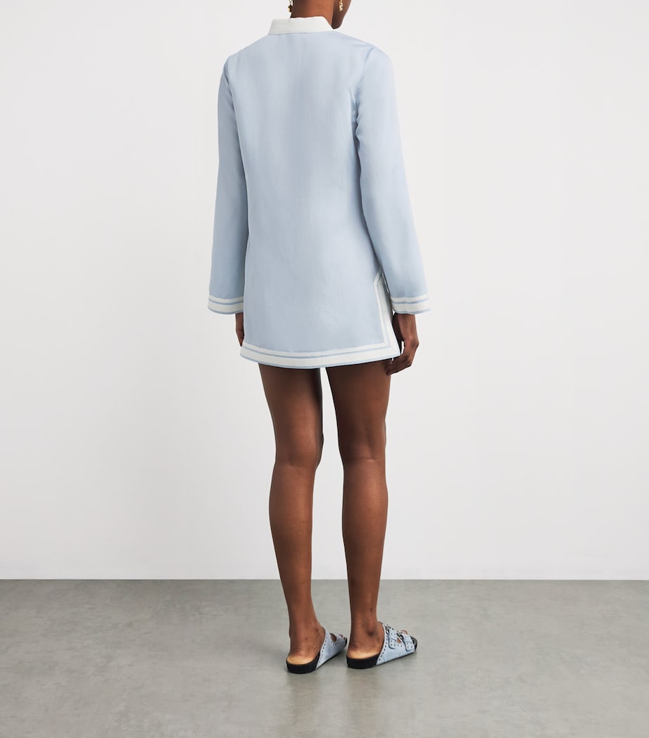 Tory Burch Blue Tassel-Detail Tunic Dress