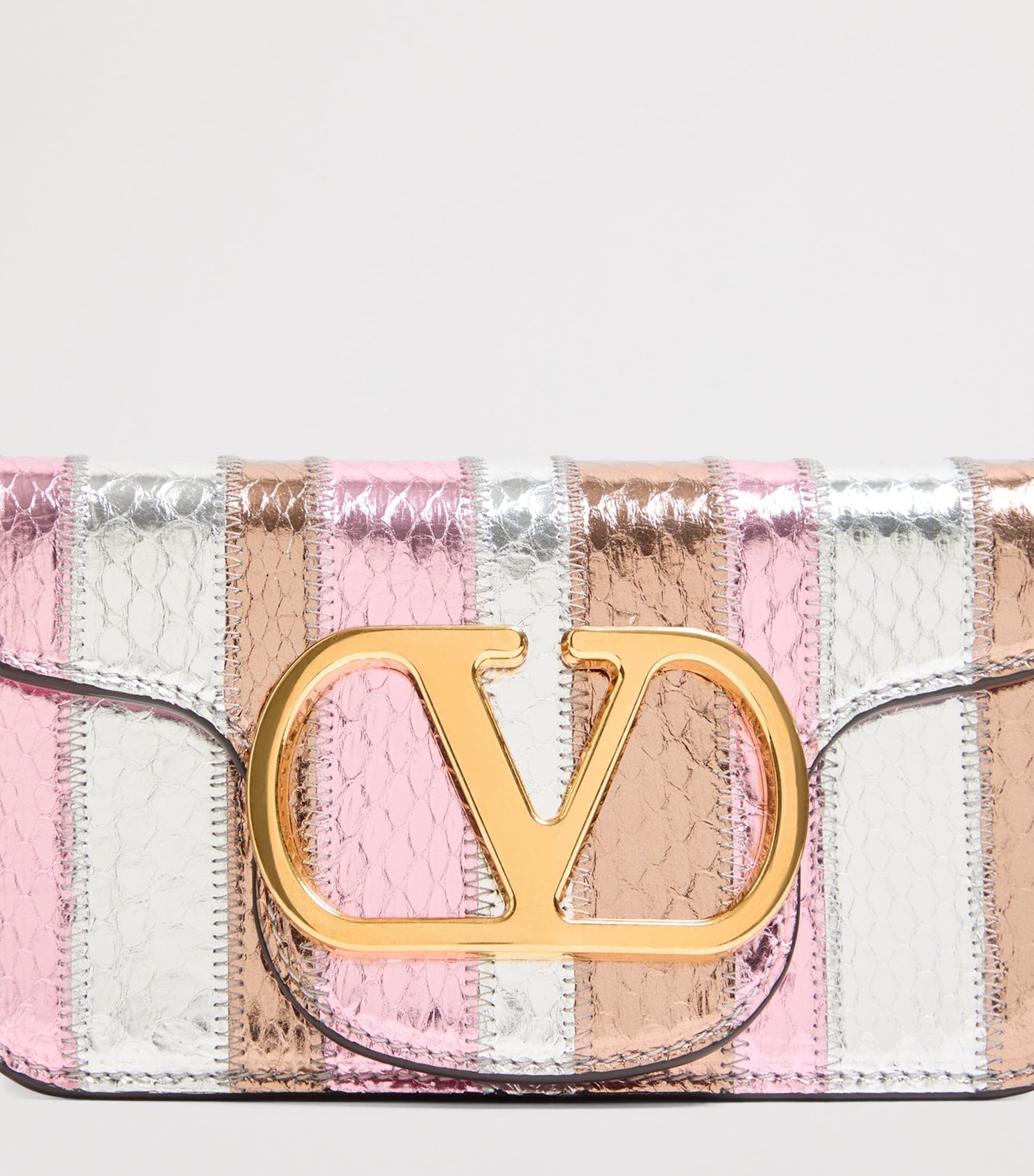 Metallic Leather Loco Shoulder Bag