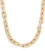 Yellow Gold and Diamond Pavé Link Necklace