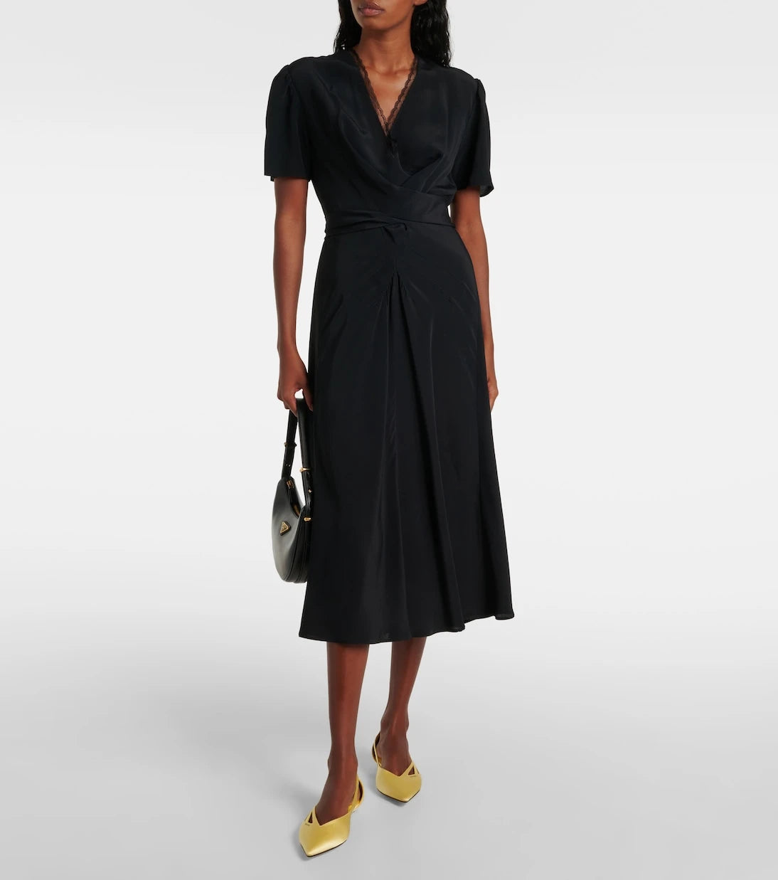 Prada - Logo satin ballet flats