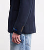 Navy Double-Knit Blazer