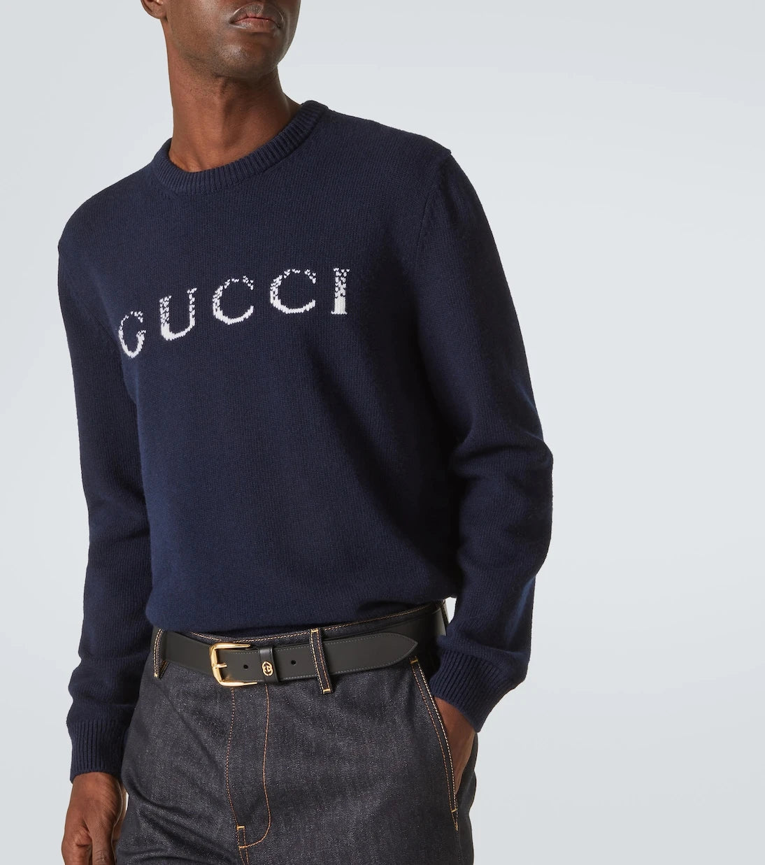 Gucci - Interlocking G leather belt
