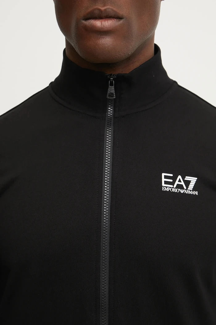 EA7 Emporio Armani erkek fermuarlı pamuklu sweatshirt