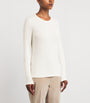 Weekend Max Mara White Crew-Neck Long-Sleeve Top