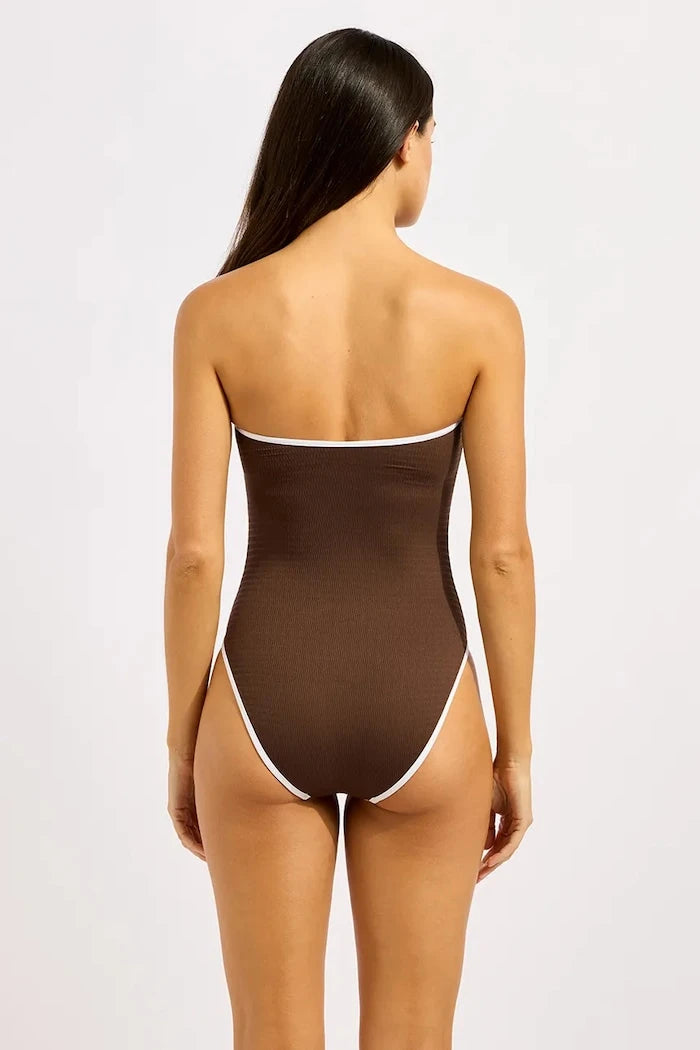 Seafolly цял бански дамски Ring Front