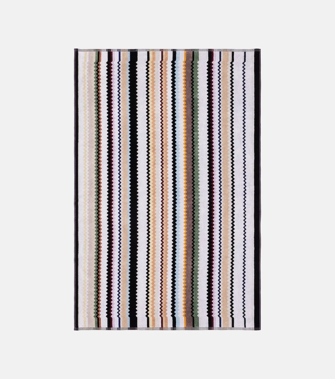 Missoni - أفضل منشفة شاطئ قطنية من قماش تيري بنقشة الزجزاج