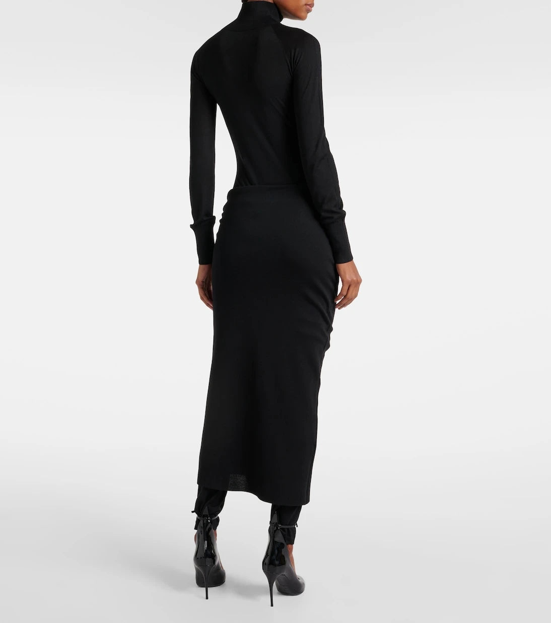 Alaïa - بنطال تنورة مزموم من مزيج الصوف