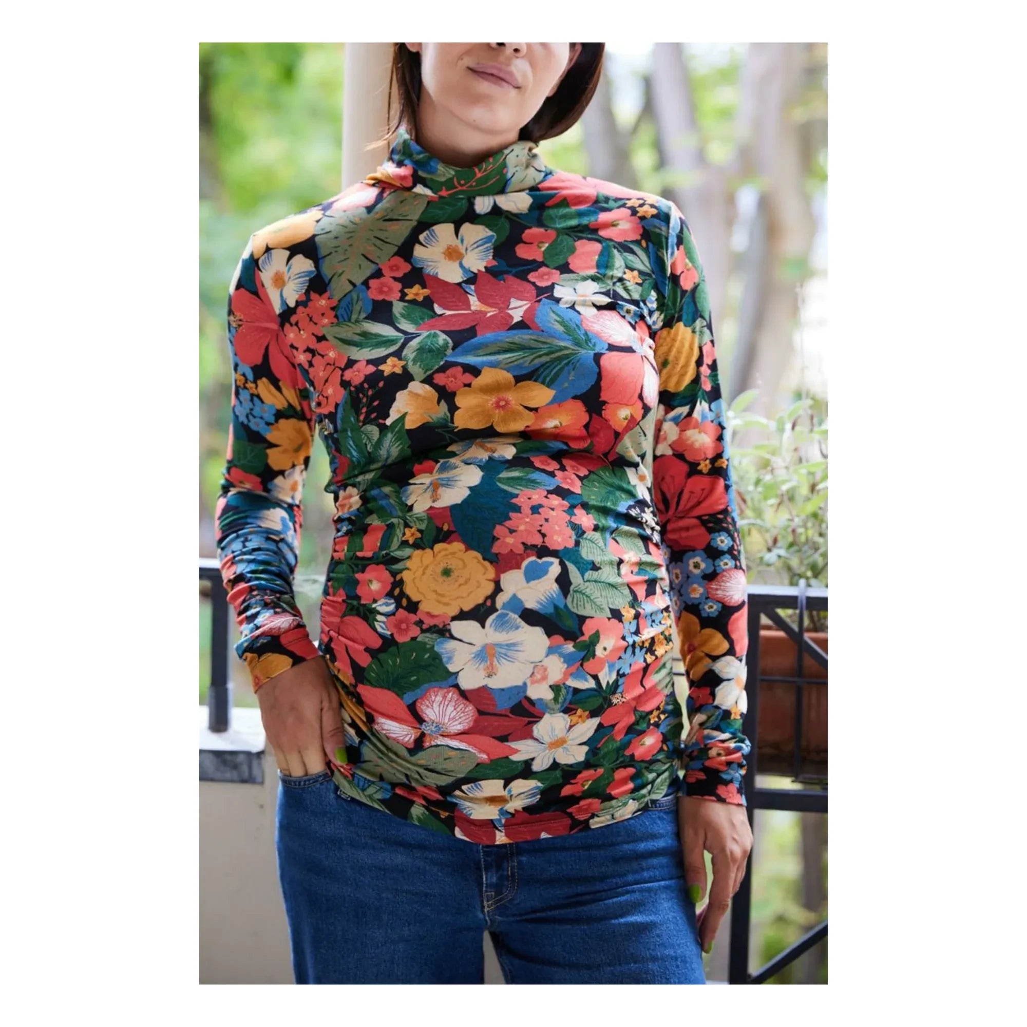 Paloma Collection - Mathilda Berries Pregnancy Top | Green