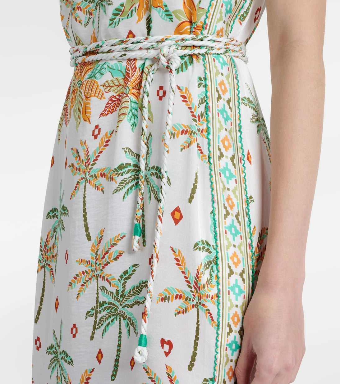 Poupette St Barth - Isabelle printed one-shoulder kaftan