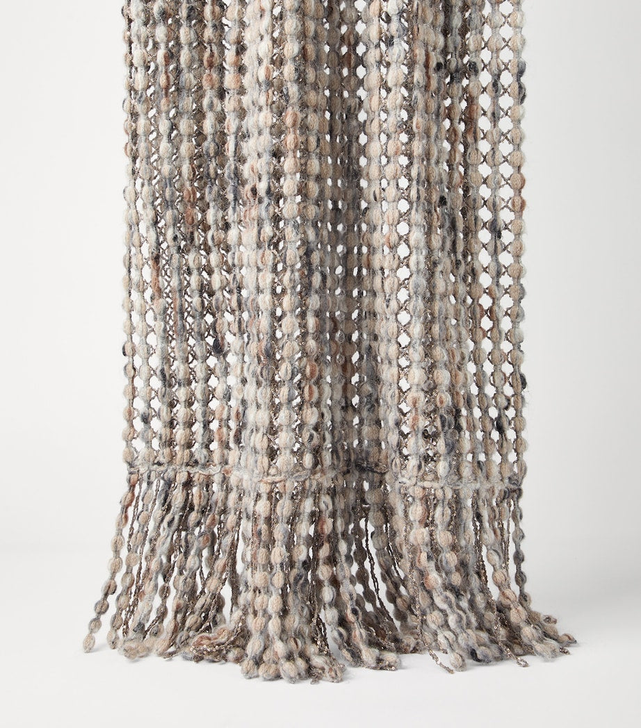 Black Balloon Net Scarf