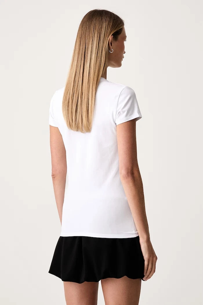 Armani Exchange basic kadın pamuklu elastan tişört