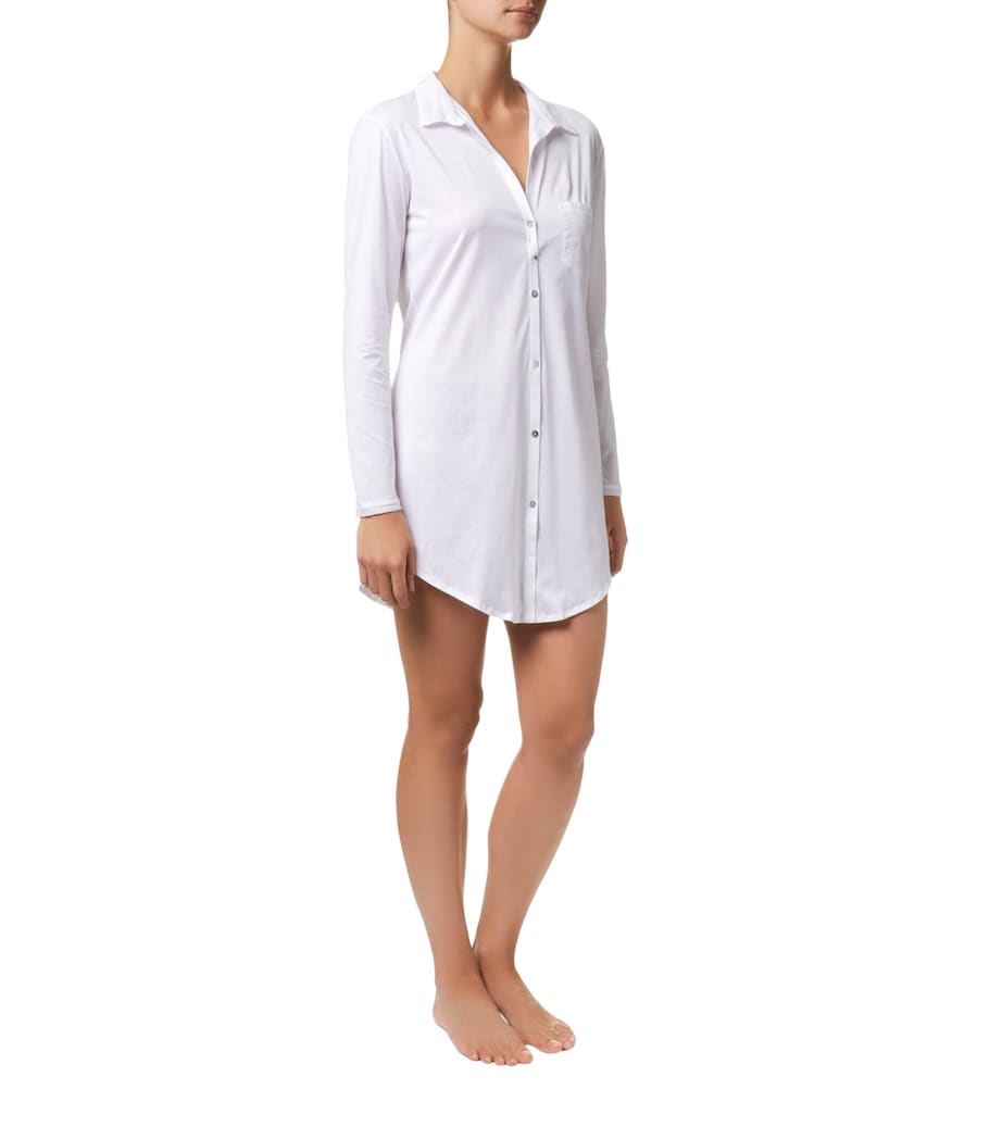 White Cotton Deluxe Boyfriend Nightshirt