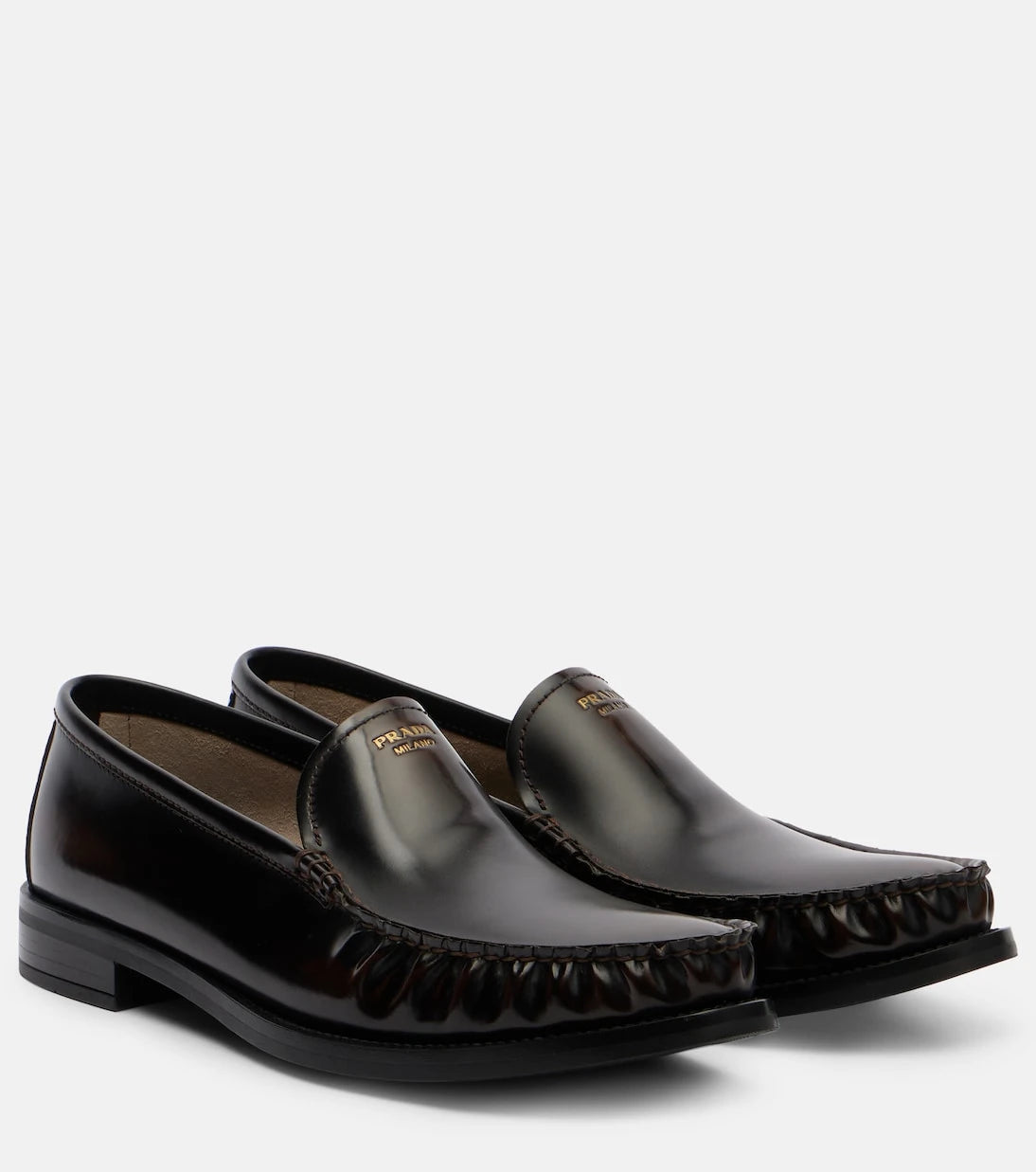 Prada - Leather loafers