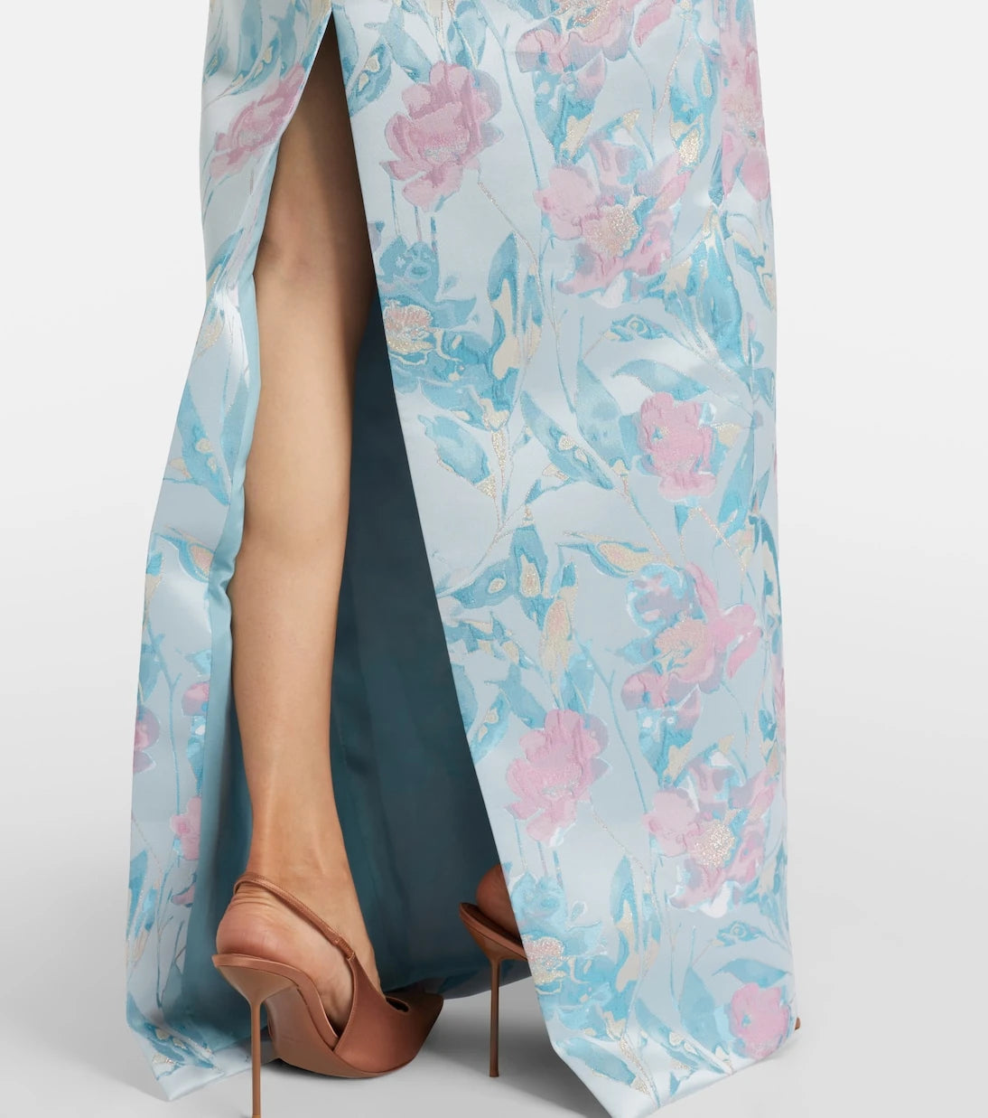 Markarian - Yolanda floral off-shoulder brocade gown