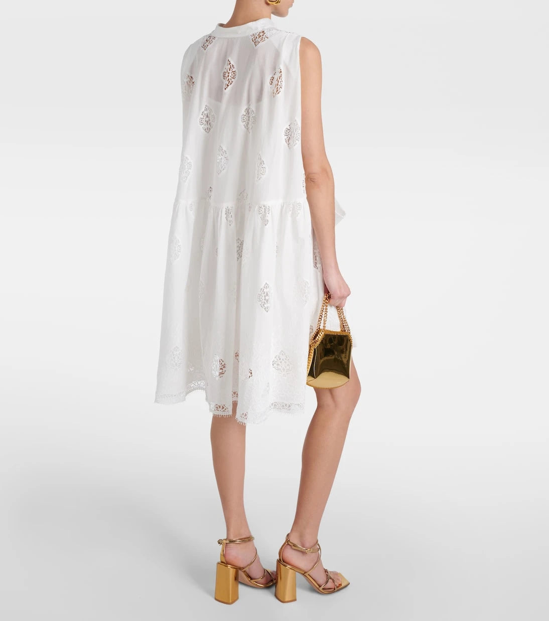 Erdem - Embroidered cotton-blend minidress