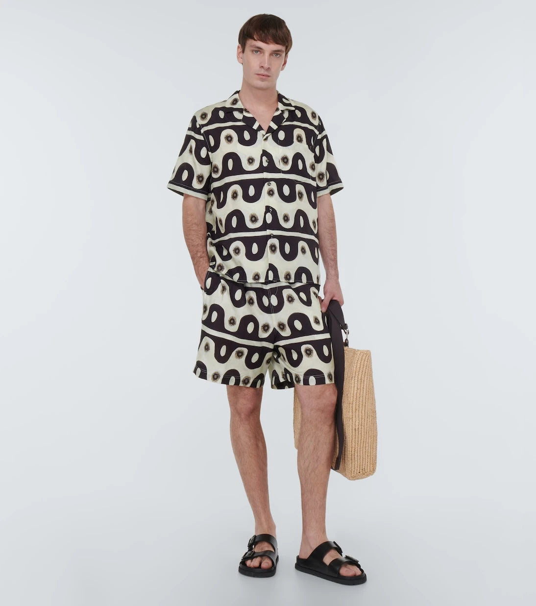 Commas - Printed bowling shirt