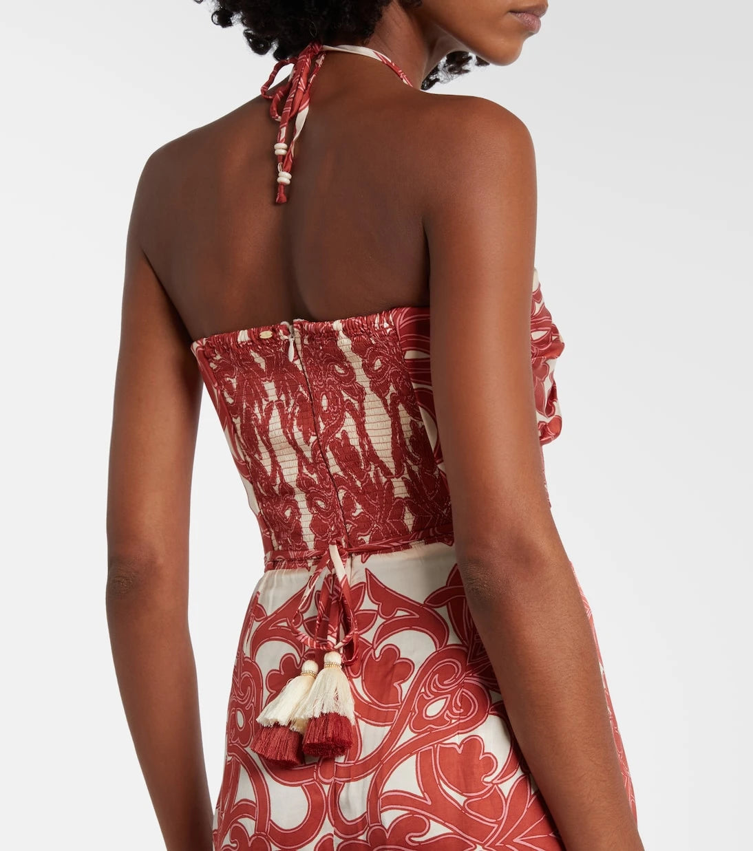 Poupette St Barth - Collina printed satin midi dress