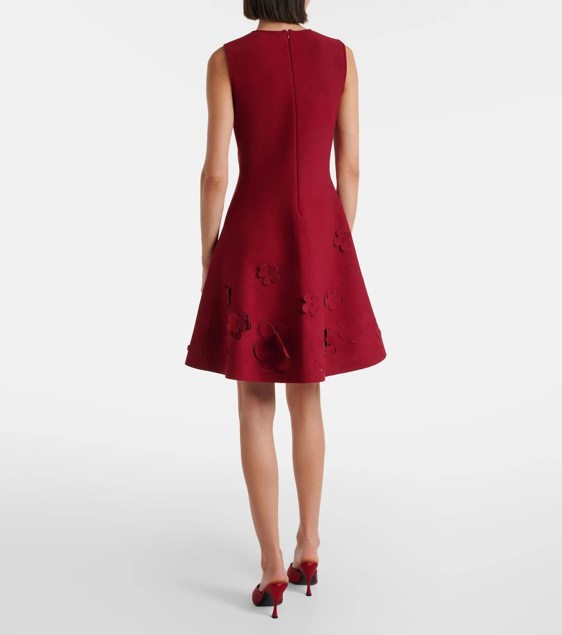 Oscar de la Renta - Floral knitted minidress