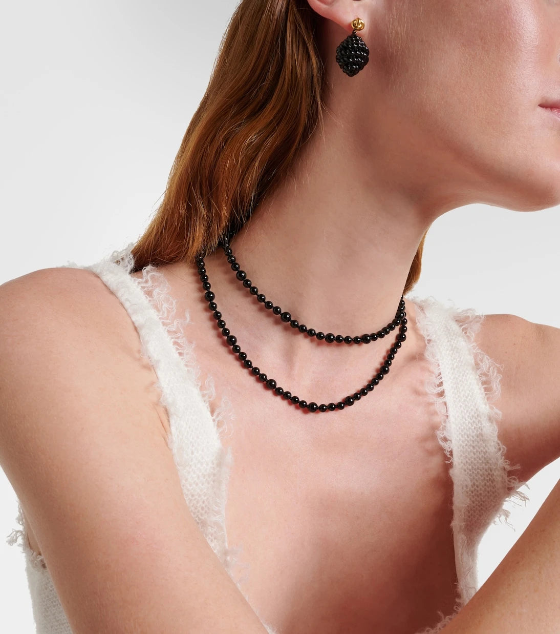 Toteme - Inifinity beaded necklace with onyx