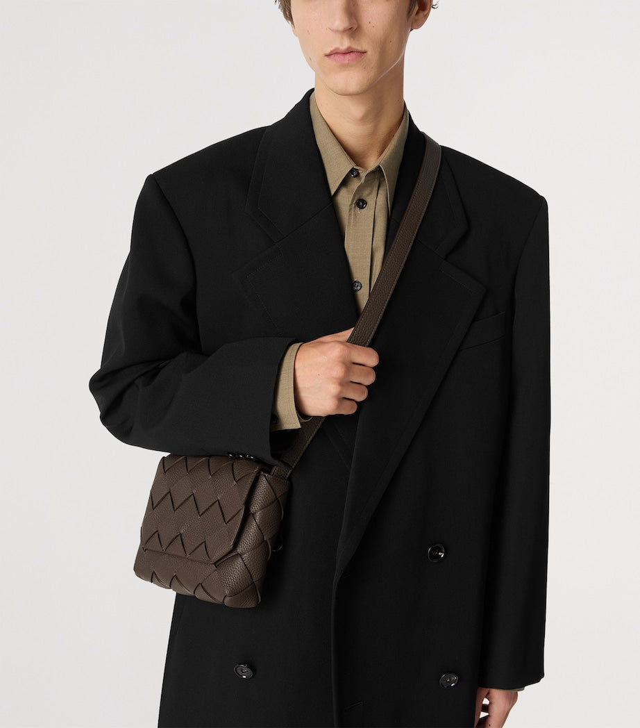Bottega Veneta Leather Intrecciato Diago Cross-Body Bag