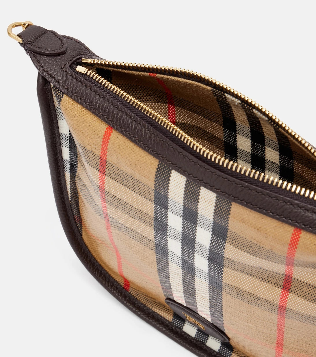 Burberry - حقيبة كتف صغيرة بنقشة مربعات بربري هايلاند