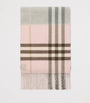 Pink Cashmere Contrast Check Scarf
