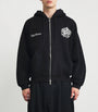 Black Collegiate Crest Zip-Up Hoodie