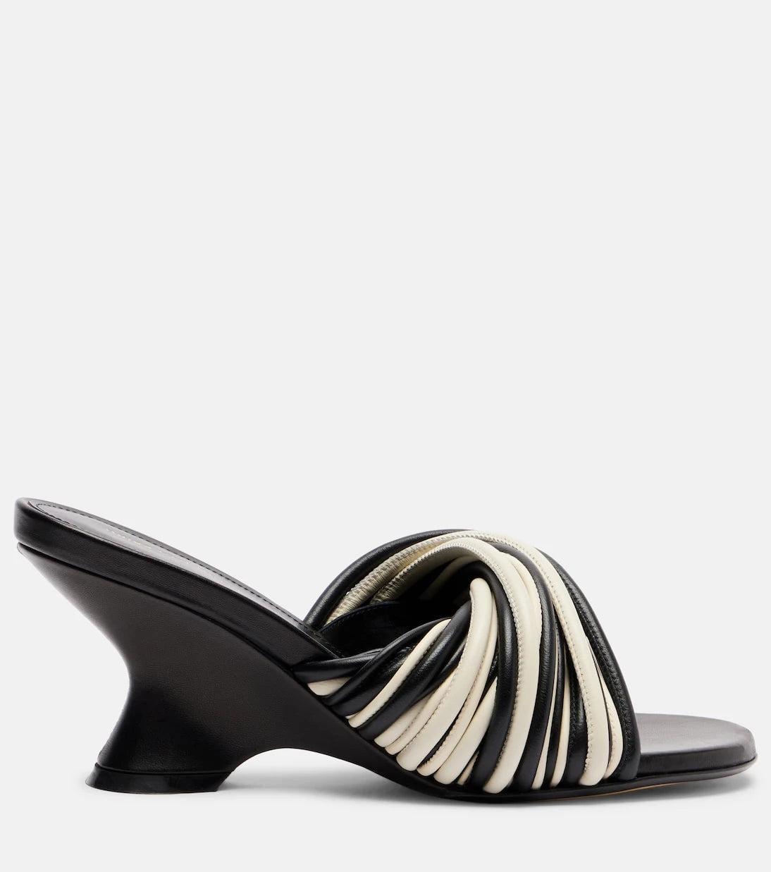 Dries Van Noten - 75 leather wedge mules