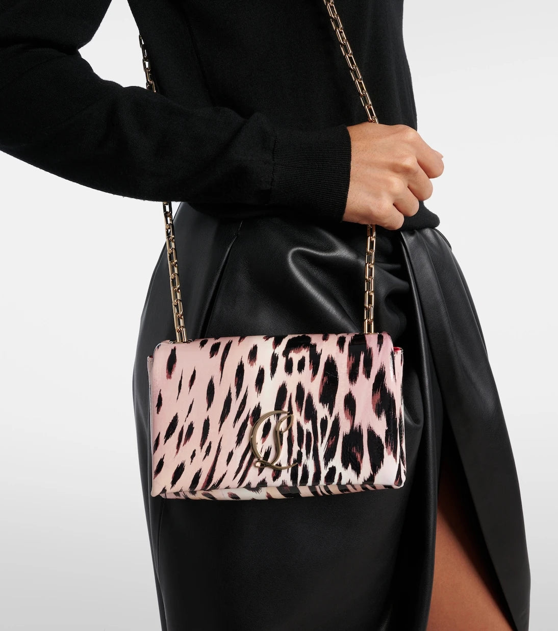 Christian Louboutin - Loubi54 printed leather clutch